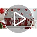 Valentine's Day Love Heart Polka Dot Pillow Covers 18x18, Set of 4