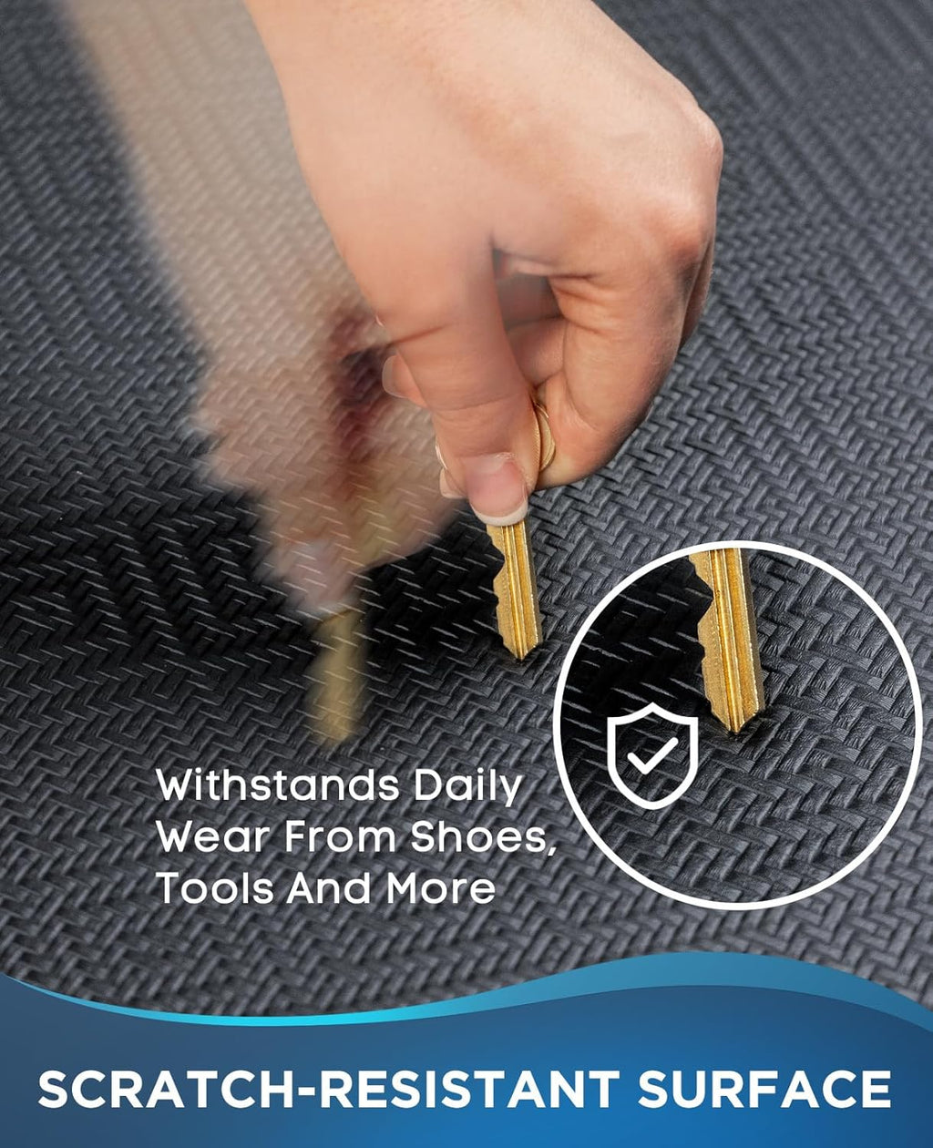 Ophanie Anti-Fatigue Kitchen Mats - 3/4 Inch Thick Cushioned Comfort Mat | Waterproof, Non-Slip, 20x32, Black
