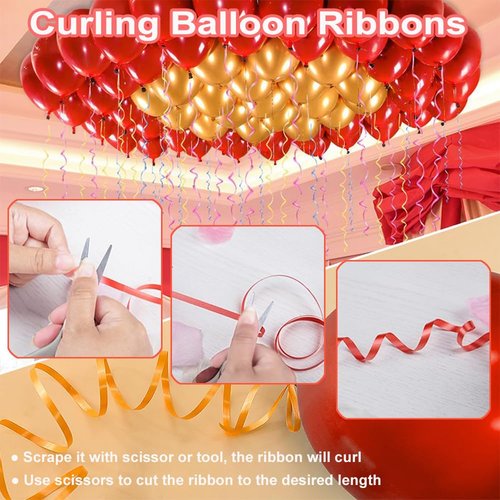 38-in-1 Balloon Arch Garland Kit, 6 Rolls 98ft Tape Strips, 6 Rolls 600 Glue Dots, 20 Flower Clips, 4 Ribbons and 2 Tie Tools for Birthday Wedding Party Decoration
