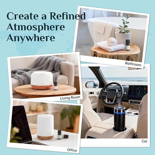 ASAKUKI Essential Oils Set - Luxury Hotel-Inspired Diffuser Blends | Neon & Rain, Hawaiian Aloha, Warm Encounters