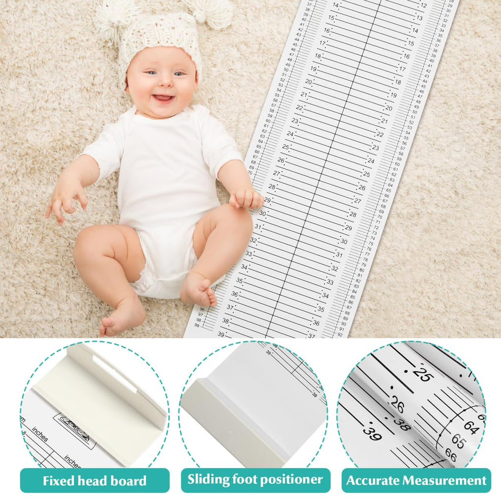 iplusmile Baby Height Measuring Mat, Infantometer Height Chart for Newborns, Toddlers, and Infants Growth Chart for Pediatrician & Home Use & Visits, 52" Long