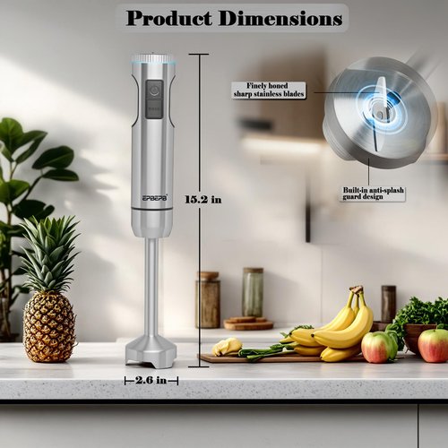 Handheld Immersion Blender Bundle, 1000W Powerful 11-in-1 Set for Smoothies,Orange Juicer,Minced meat,Milk frother,Egg Beater, Dough Hook, Vegetable Chopper, Potato Masher