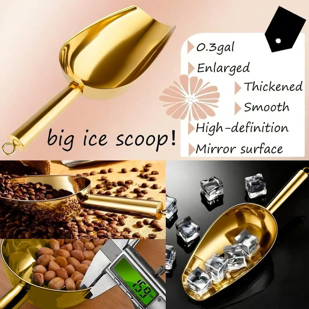 Mipau Large Champagne Bowl,12L Champagne Bowl Ice-Bucket with Scoop Stainless Steel Large Wine Bucket Big Ice Bucket for Parties Wine Beer Home Bar Celebrations,16in