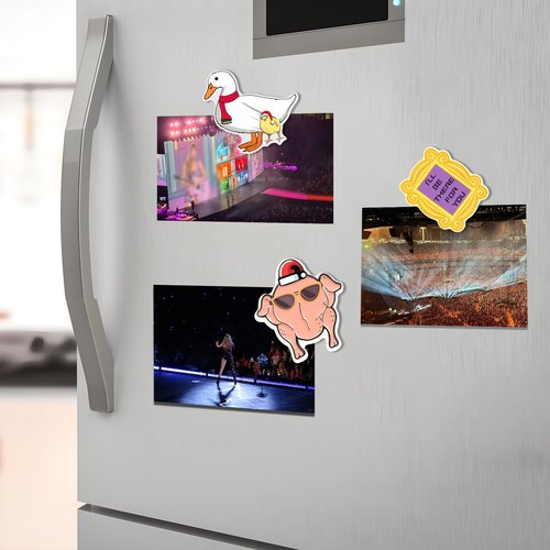 GOZOLA Friends Fridge Magnets for TV Show Fans, Strong Magnetic Kitchen Refrigerator Decor, Friend Themed Party Decorations, Classic Friends Design Magnets for TV Show Fans Party Decor 6 Pcs