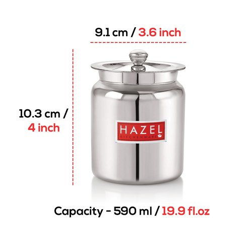 HAZEL 600 ML Stainless Steel Oil and Ghee Container for Kitchen | Multipurpose Oil Container