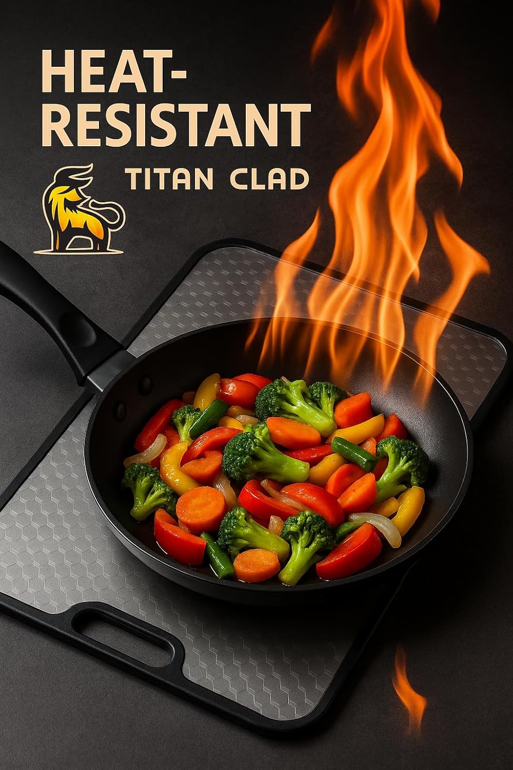 Titanium Cutting Board - Double-Sided Food Grade Design | Scratch Resistant & Dishwasher Safe, Large Size