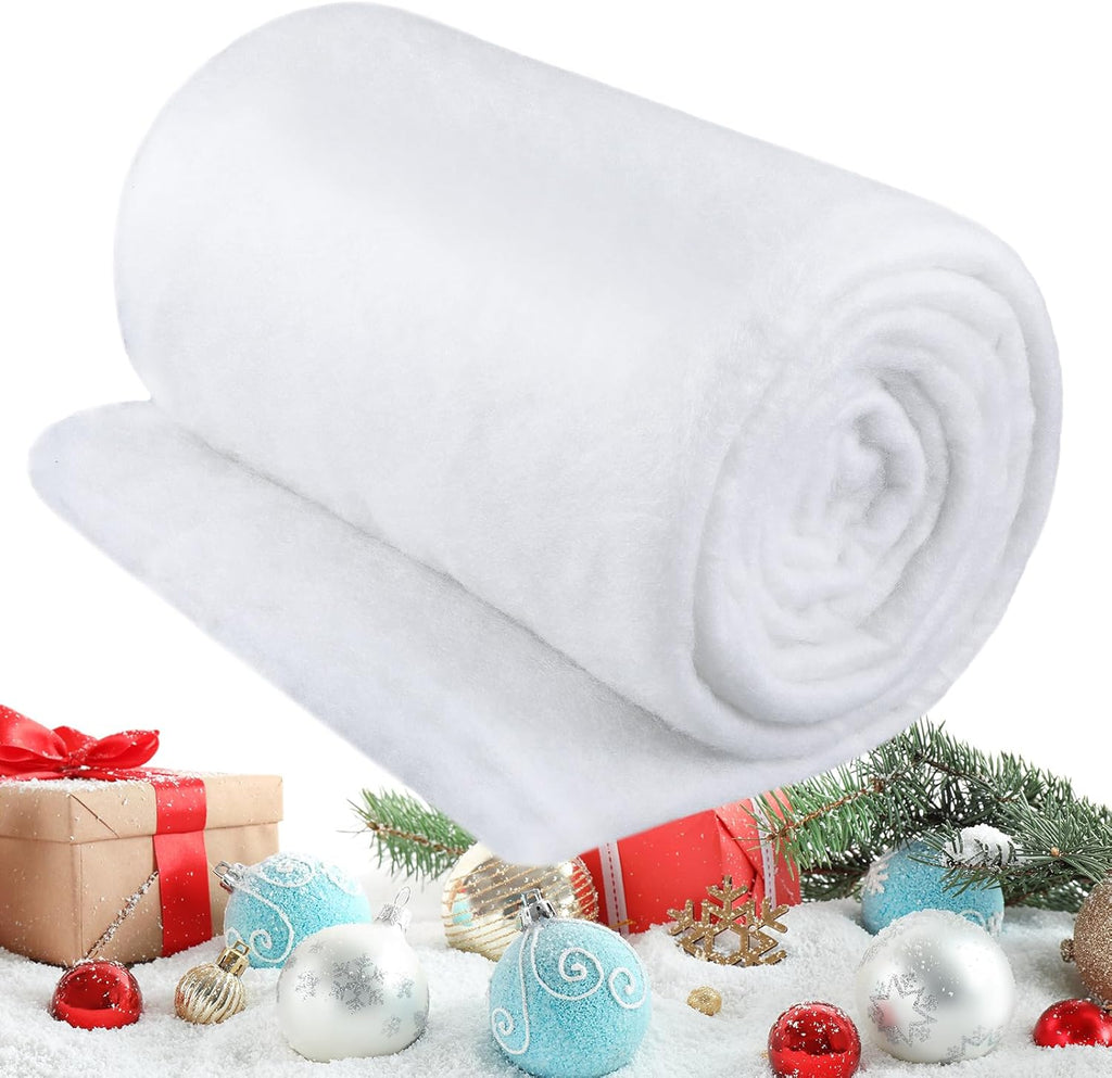 Tondiamo Christmas Snow Blanket Roll - 5ft x 10ft Artificial Winter White Mat for Holiday Decor | 2 Pack
