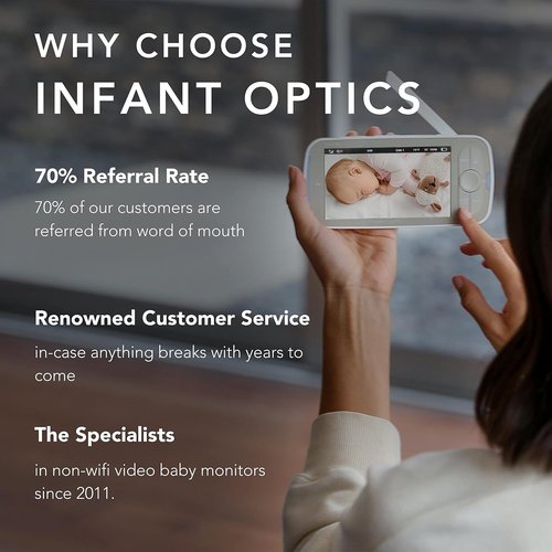 Infant Optics DXR-8 PRO Video Baby Monitor - 720P HD Display, Active Noise Reduction, Interchangeable Lenses
