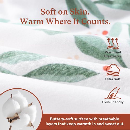 littogoose Baby Sleep Suit 1.0TOG Long Sleeve Wearable Blanket with Legs, Soft Sleeping Bag with Feet newborn to 24 Months