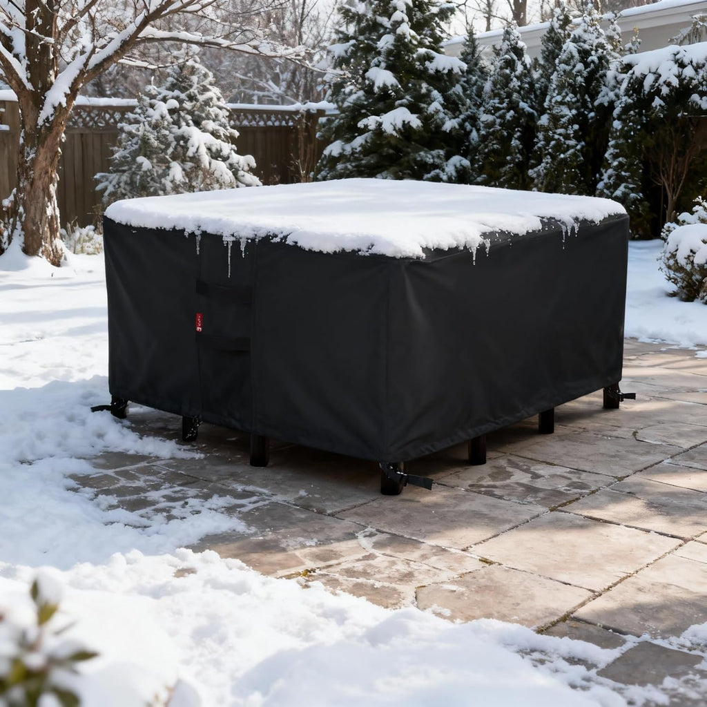 SheeChung Outdoor Furniture Cover - Waterproof Square 74"L x 74"W x 28"H - Durable Patio Protection