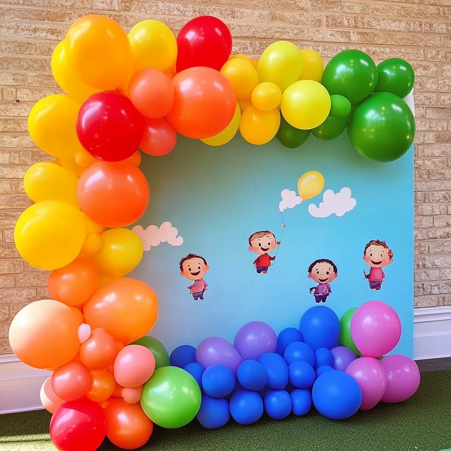 Skiennix Rainbow Latex Balloons - 150 Pcs Assorted Colors | 5-Inch Round Helium Balloons for Parties