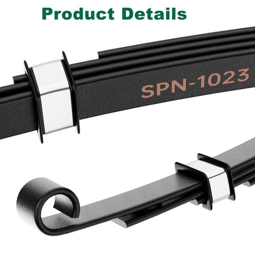 10L0L Golf Cart Heavy Duty 4-Leaf Rear Leaf Spring Kit for Club Car Precedent/Onward/Tempo 2004-up, with Bushings Sleeves U Bolts, Replace OEM 102509301 102513001