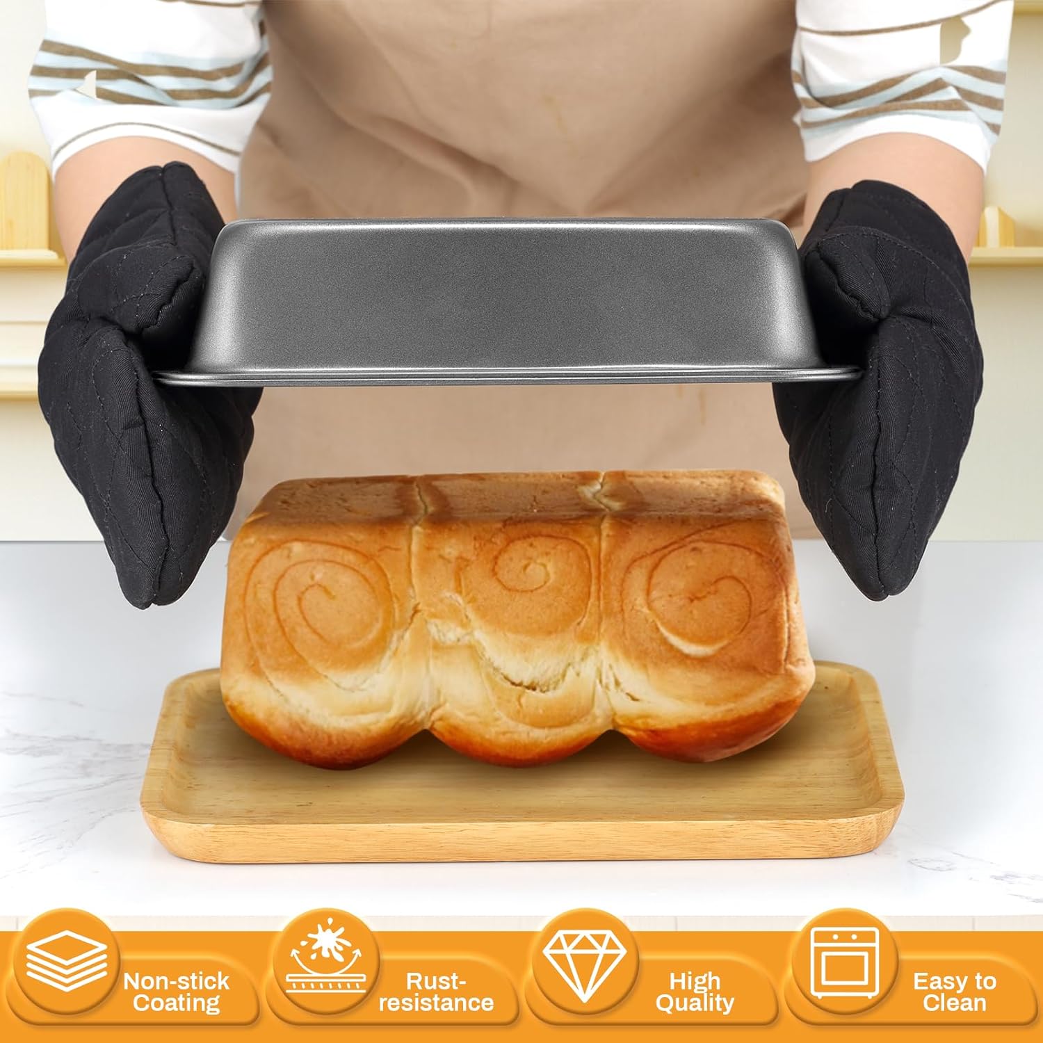 Skiennix Nonstick Bakeware Set - 12PCS Carbon Steel Baking Pans with Wider Grip & Easy Release