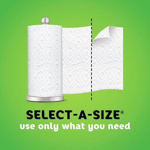 Bounty Select-A-Size Paper Towels - White Big Rolls | 6 Count with 74 Sheets Each