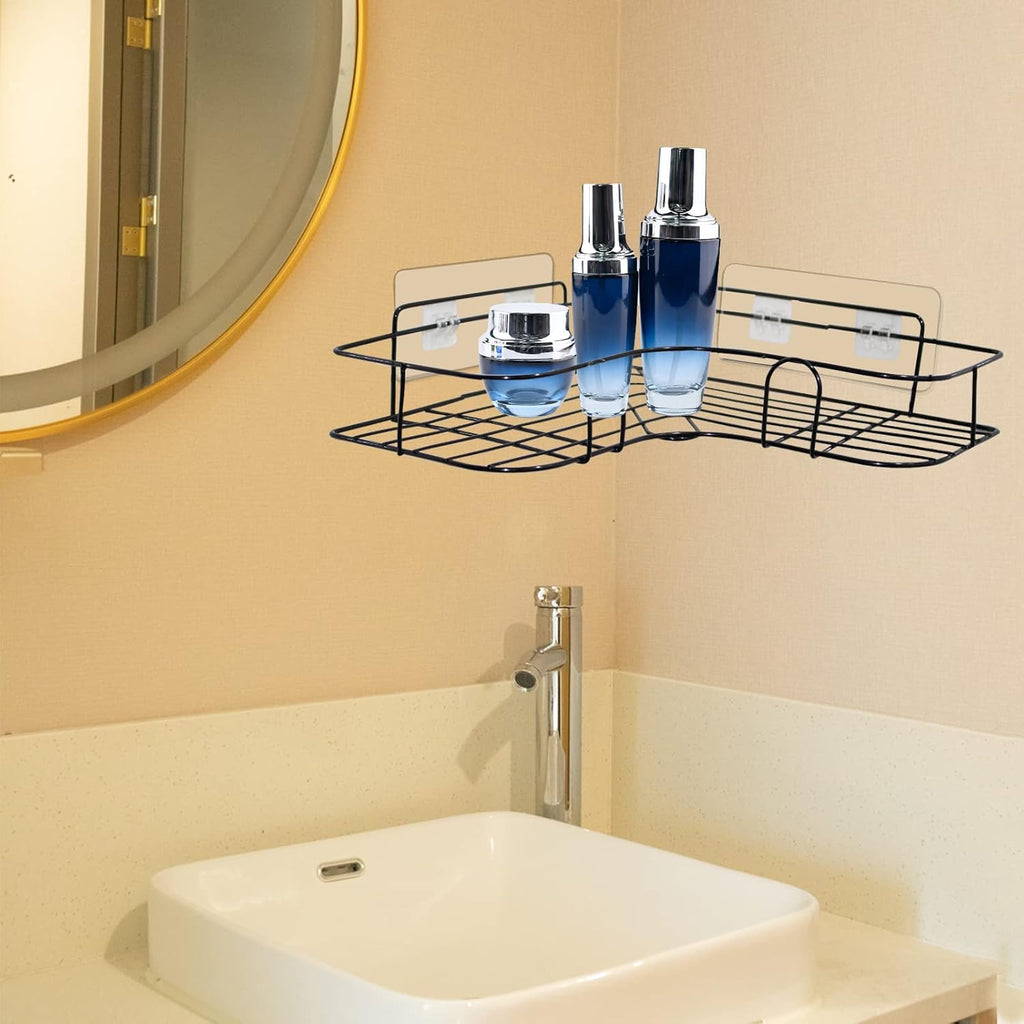 Skiennix Shower Caddy Adhesive | Strong Transparent Replacement Sticky Pads - No Drilling for Bathroom & Kitchen Storage