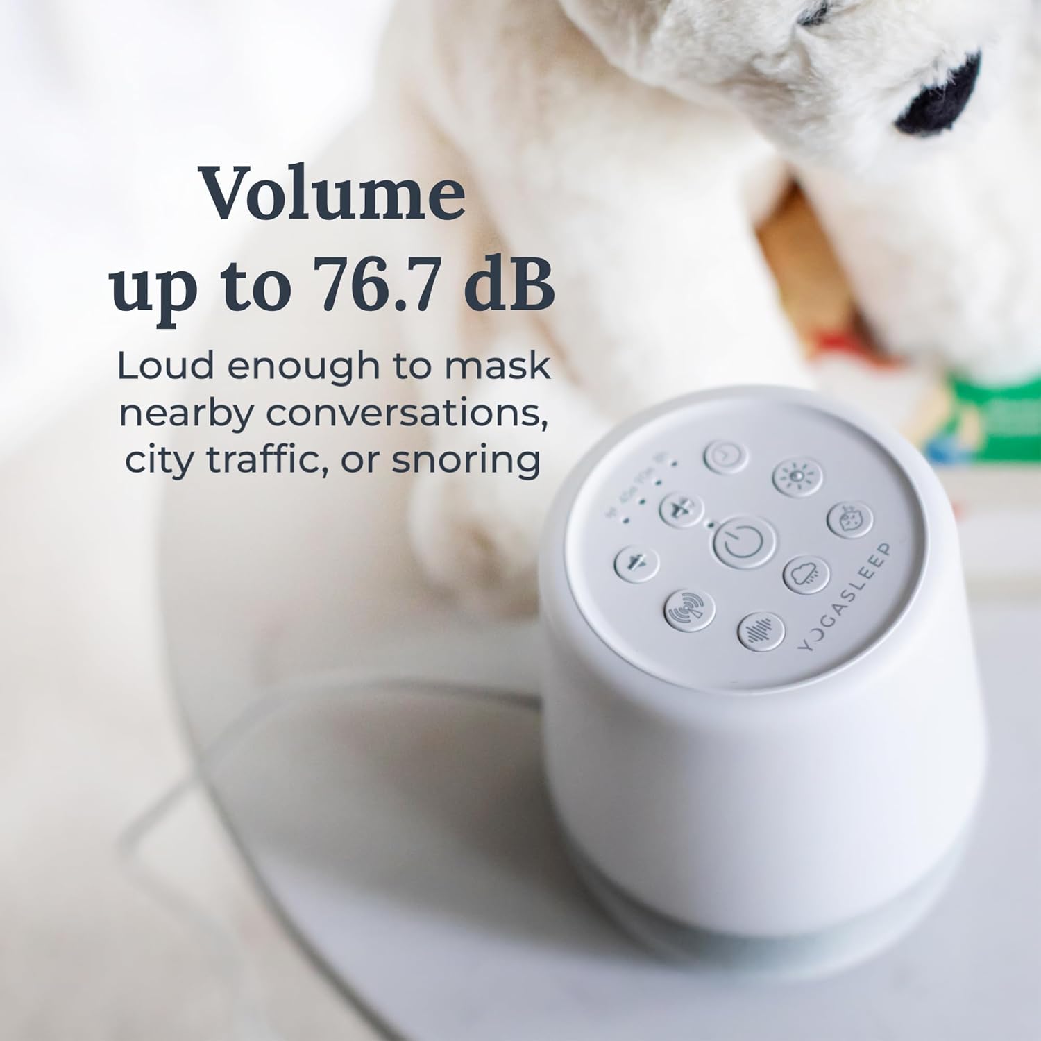Yogasleep Duet White Noise Machine - Bluetooth Sound & Night Light for Sleep Aid | 30 Natural Sounds, White