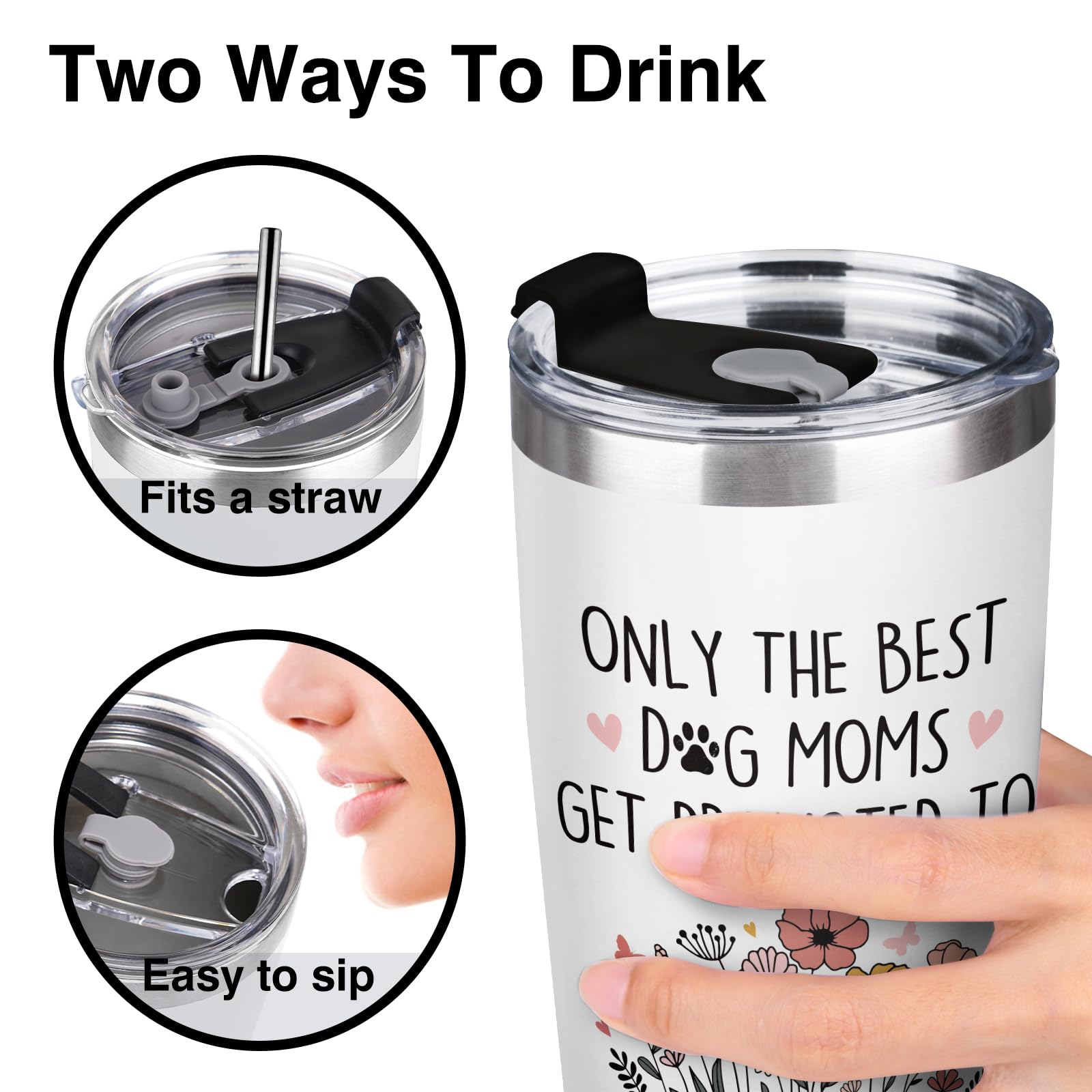 BaubleDazz Mothers Day Gifts for New Mom, Mom to be Gift, First Time Moms, Mama, Mommy To Be, Congrats On Pregnancy Gift for Wife Daughter Friend, Only the Best Dog Moms Get Promoted to Human Moms