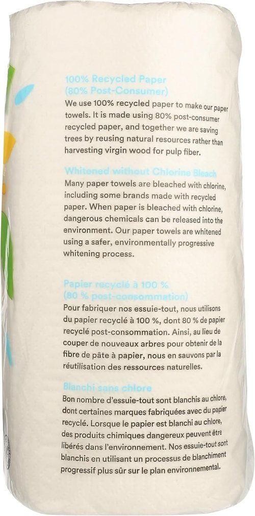 365 by Whole Foods Market Jumbo Paper Towels - Ultra-Strong, 100% Recycled, 135 Sheets per Roll, 3 Count
