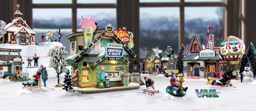Lemax Village Collection - Tubing Family Figurines Set of 3 | Charming Holiday Decor