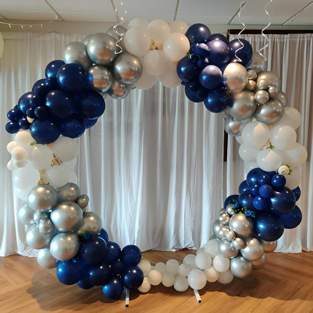 Voircoloria Navy Blue Balloons - 110pcs 12-Inch Dark Blue Latex for Graduation, Weddings & Parties