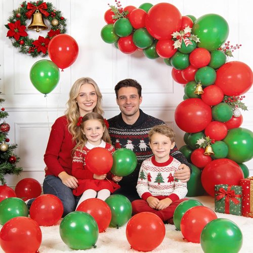 Dark Green Balloons by [Brand Name] - 110 Pcs 12 Inch Latex Helium Party Balloons for Christmas Celebrations
