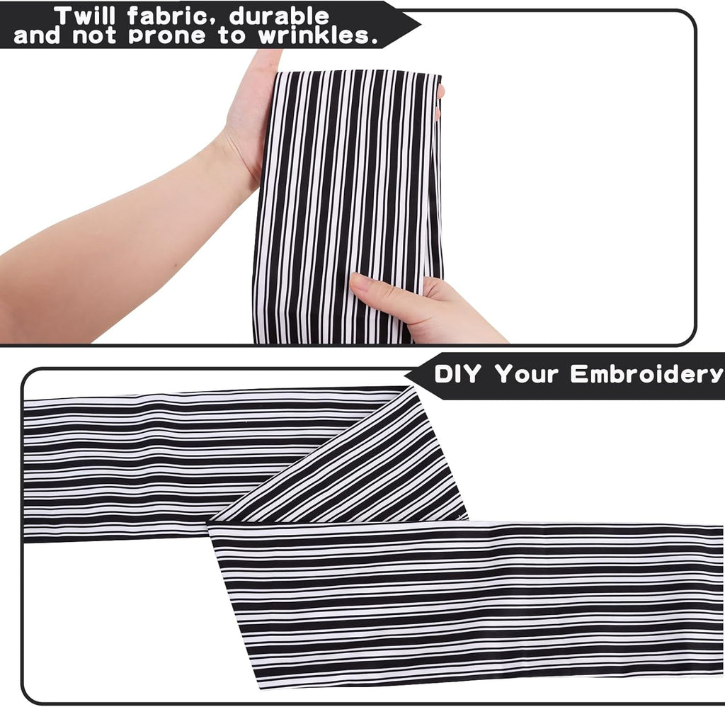 TONIFUL Easter Wreath Sash - Black & White Stripe 4.5" x 56" Indoor/Outdoor Decor Ribbon