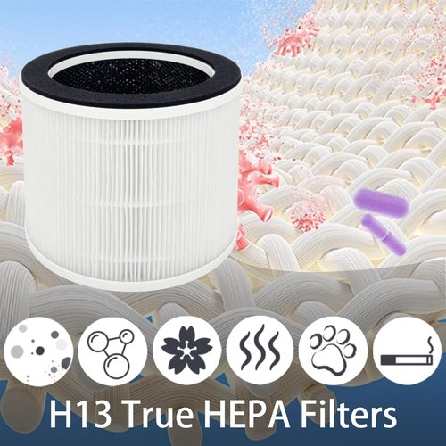 2 Pack AP-T100FL Replacement Filter for HoMedics AP-T100 AP-T95 Smart Air Purifier, 3-in-1, H13 True HEPA with Activated Carbon and Pre-Filter
