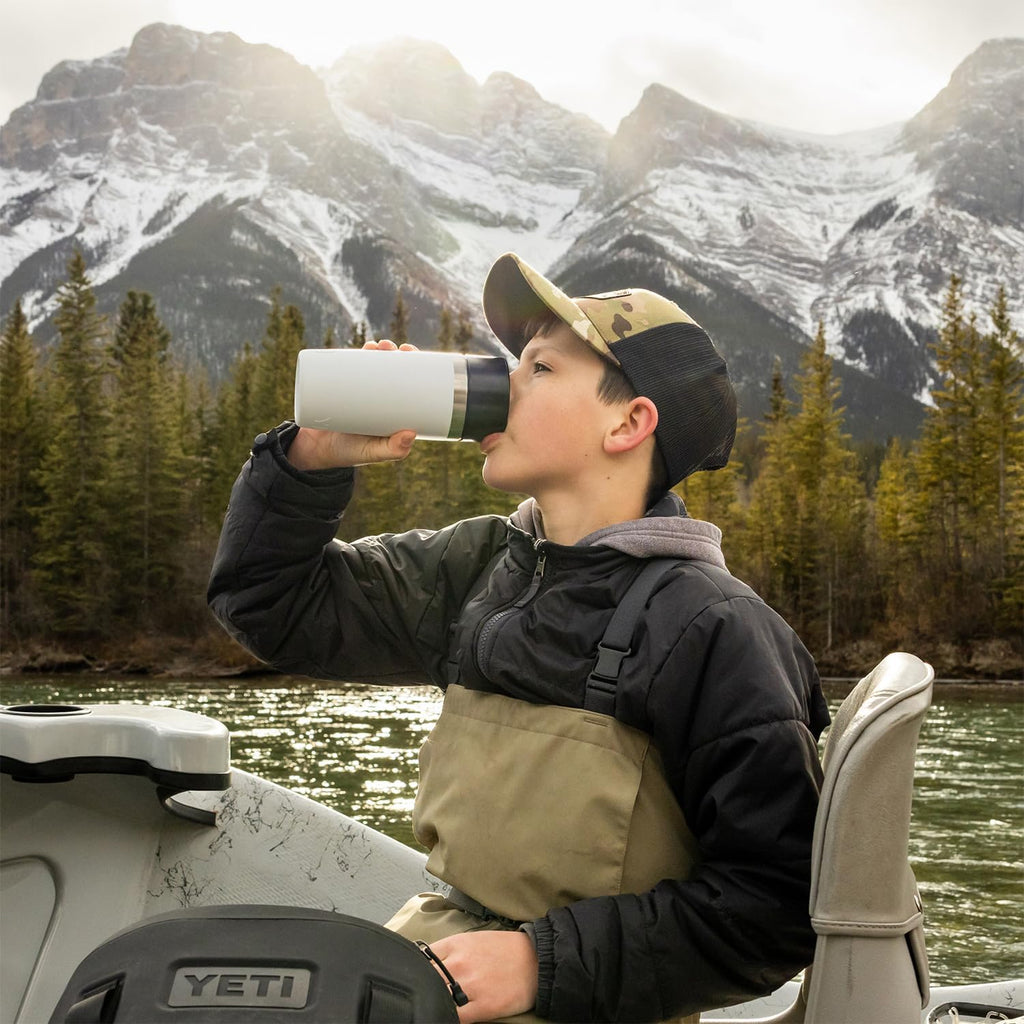 YETI Rambler 12 oz Travel Bottle - Stainless Steel, Vacuum Insulated, Leakproof Commuter Cap | Cape Taupe