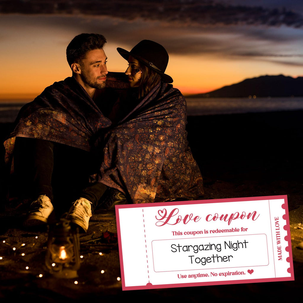 LHHungSoul Love Coupon Gift for Him, Romantic Valentine Gift with 20 Fun Date Night Ideas & 9 Blank Coupons, Meaningful Valentines Day, Romantic Valentine Gift for Him or Her