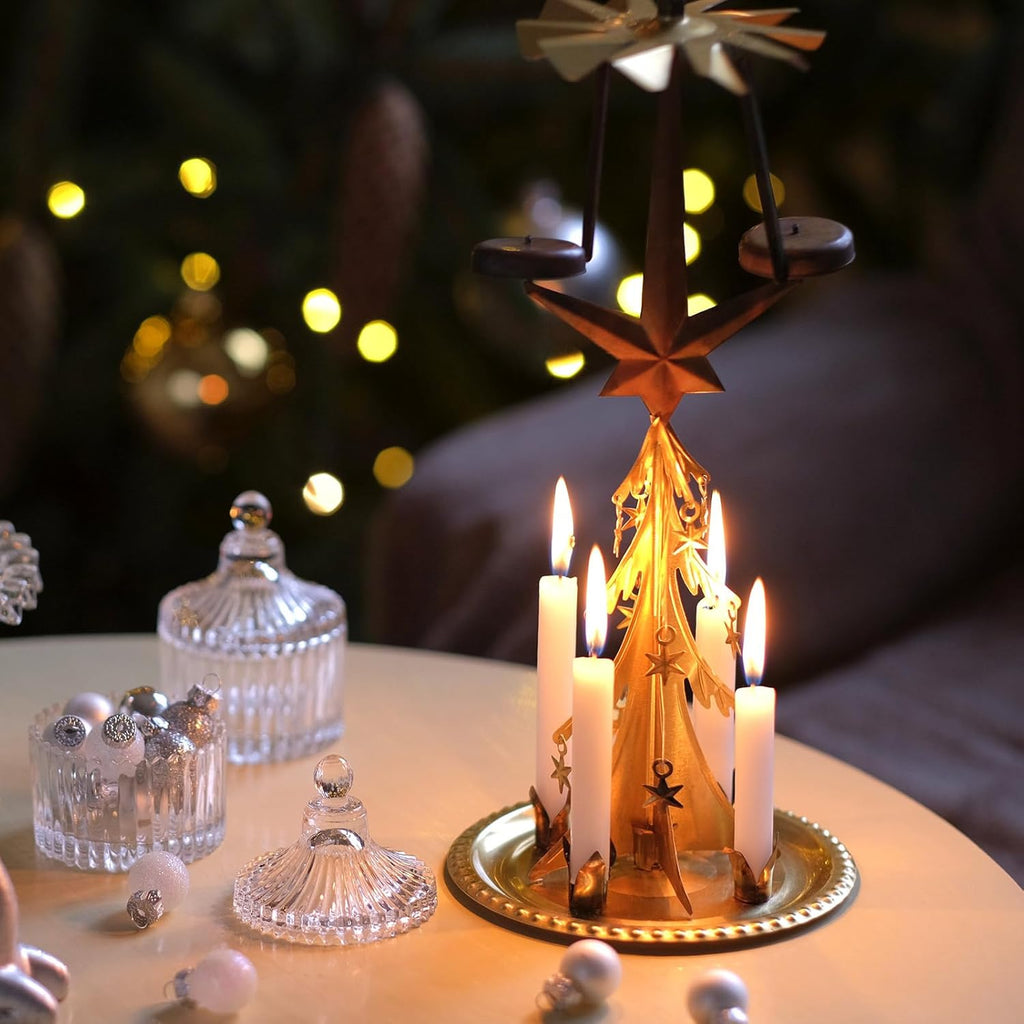 Nuanchu Christmas Tree Candles - 36 Pcs Traditional Wax Candles for Holiday Decor | 4 x 0.8 Inches (White)