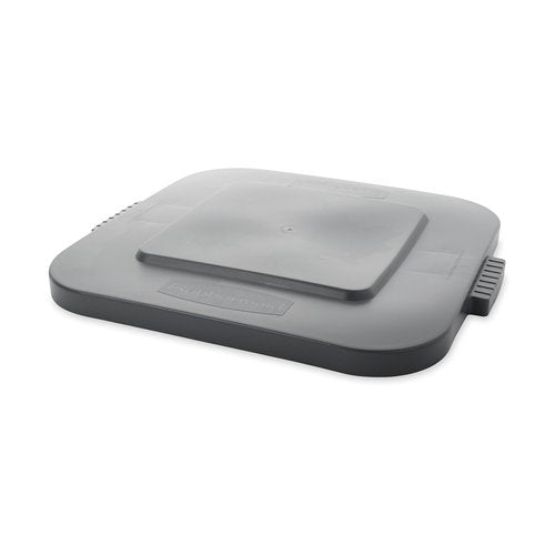 Rubbermaid Commercial Products BRUTE Square Bin Storage Container Lid, 28-Gallon, Gray