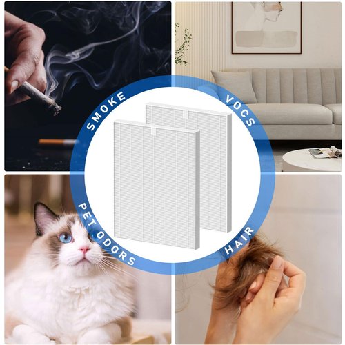 Fizerneer D360 Ture HEPA Replacement Filter Compatible with Winix D360 Air Cleaner Purifier, Item Number 1712-0101-02, 2 Ture HEPA Filter Only