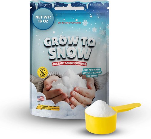 Grow to Snow Instant Snow Powder - Realistic Fake Snow for Sensory Play & Holiday Decor | 5 Gallons