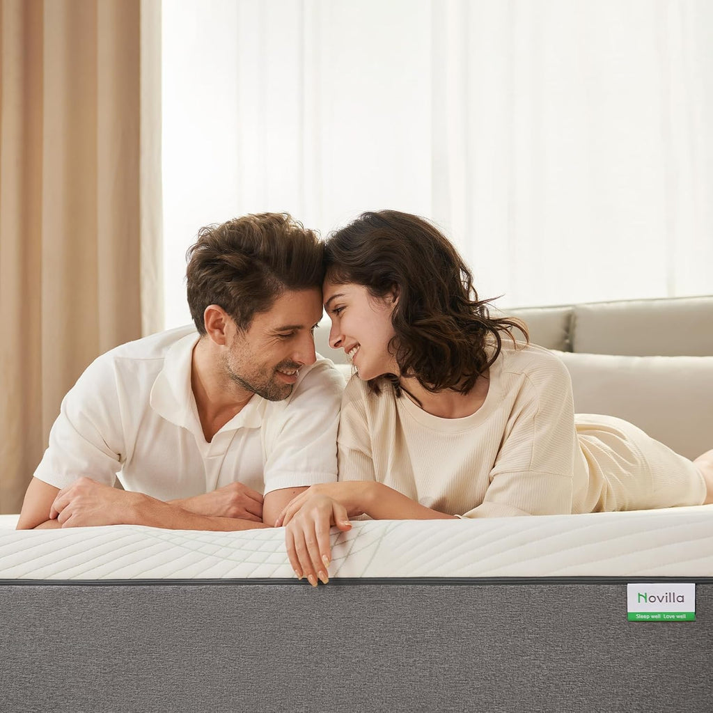 Novilla Queen Size Mattress - 10 Inch Gel Memory Foam for Plush Comfort & Pressure Relief | CertiPUR-US Certified