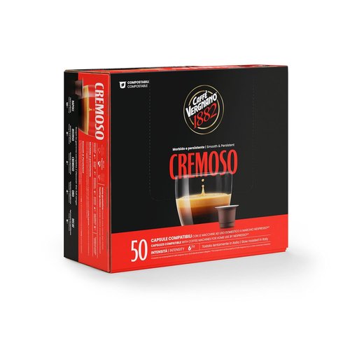 Caffe Vergnano 1882 Espresso Capsules - Medium Roast Arabica & Robusta Blend | 50 Ct for Nespresso Machines