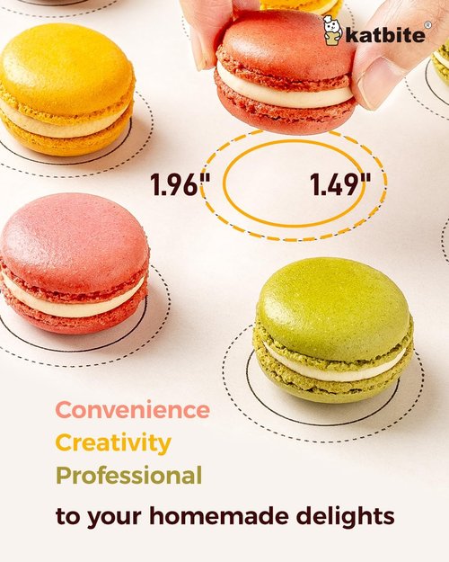 Katbite Macaron Parchment Sheets - Non-Stick Baking Stencil, 12x16 In, Heavy Duty & Pre-Cut