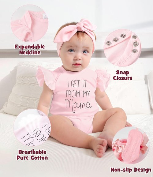 Golray Baby Girl Gift Basket - Adorable Rattle, Blanket & Bodysuit Set for Newborns | Perfect Baby Shower Gift
