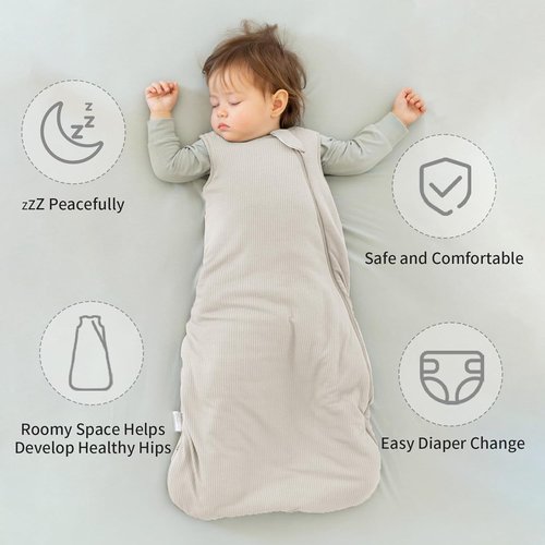 BubblePanda Sleep Sack - Supersoft Bamboo Toddler Wearable Blanket 18-24 Months | 0.5 Tog, Lightweight & Breathable