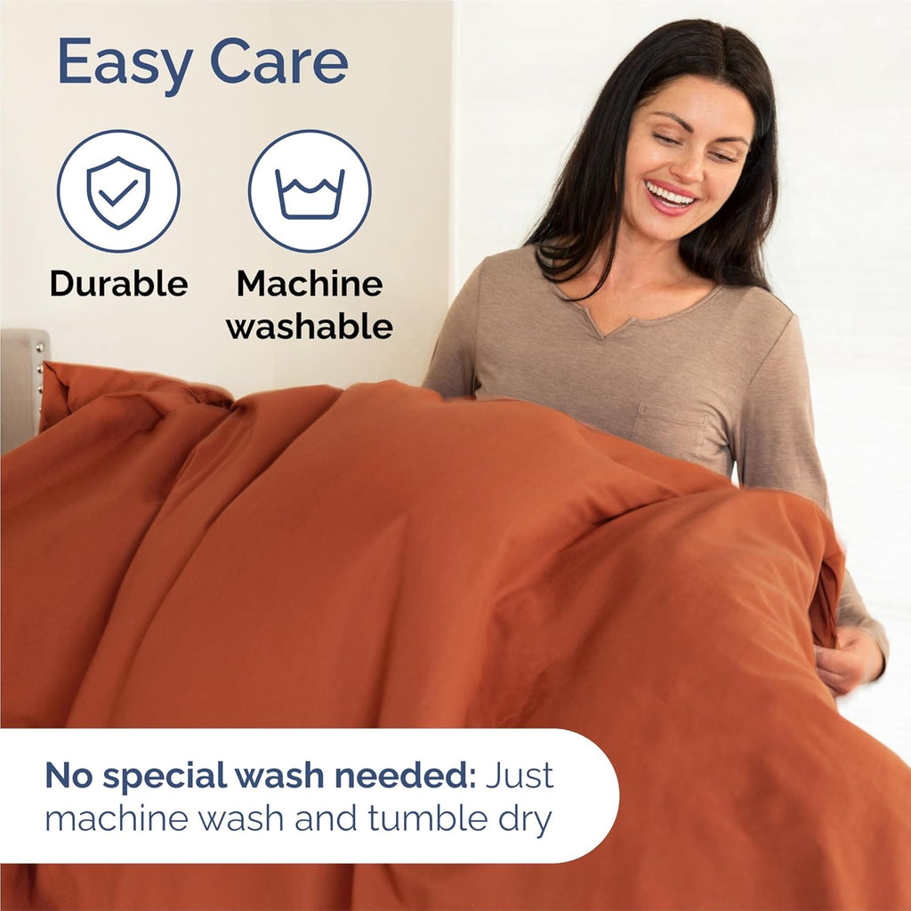 Split King Size 5-Piece Sheet Set - Comfy Cooling Bed Sheets | Hotel Luxury Bedding - Deep Pockets, Wrinkle-Free - Oeko-Tex Certified - Terracotta