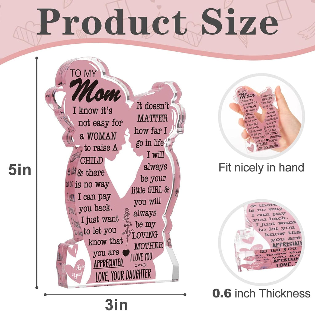 Regine Switzerland Acrylic Plaque - Best Mom Ever Gift | Unique Christmas & Birthday Ideas - 5x3in