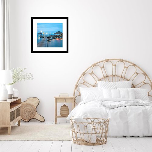 JCJMY 20x20 Black Picture Frame - Display 16x16 Photos with Mat or 20x20 Without | Shatter-Resistant Plexiglass