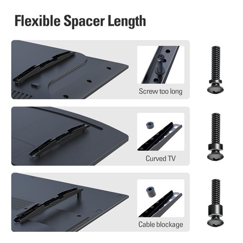 Mounting Dream TV Mounting Hardware TV Mount Screws Kit Comes with M4, M5, M6, M8 Screws, Includes Spacers and Washers, Fits Any TVs Up to 82 Inch, Works with Any Wall Mount MD5754