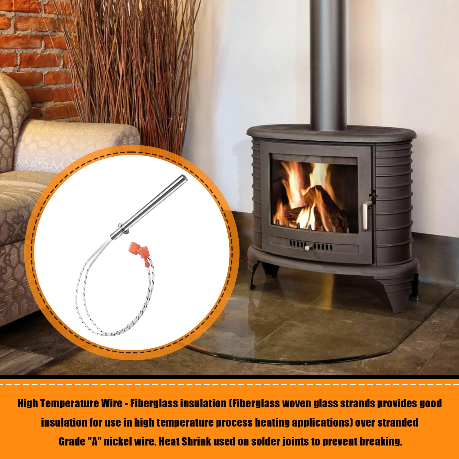 SRV7000-660-AMP Replacement for Pelpro Pellet Stove Igniter & Pleasant Hearth Pellet Stoves Ignitor, 300W