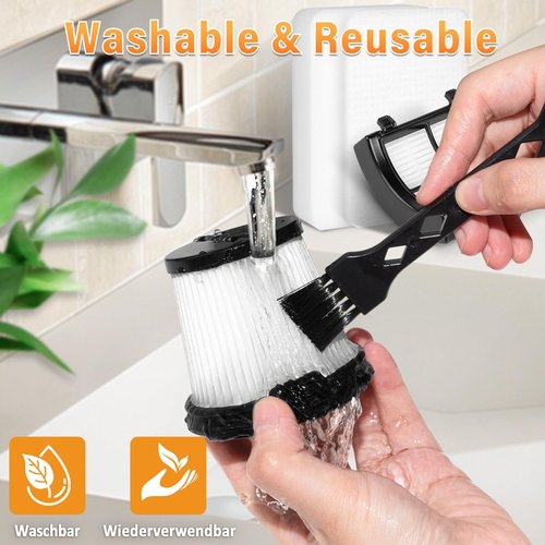 IW3511 Filter Replacement for Shark Detect Pro and Detect Clean Vacuum IW3511 IW3120 IW1111 IW1120 IW3111 IW3110C IW3615, Washable HEPA Filters Replacement Kit for Shark Detect Pro Series