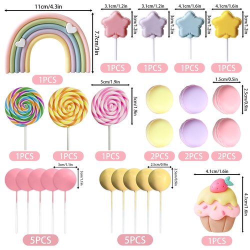 Candyland Cupcake Toppers Candy Cake Topper Sweet One Cake Topper