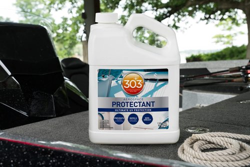 303 Products Marine Aerospace Protectant Spray – UV Protection, Repels Dust, Dirt, & Staining, Matte Finish, Restores Like-New Appearance, Outdoor Patio & Boat Cleaning Supplies 1 Gallon