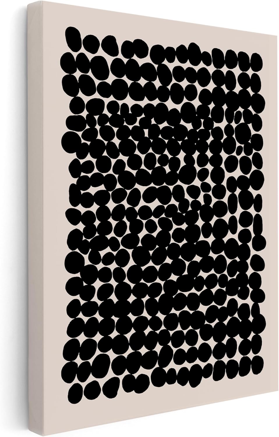 Poster Master Modern Abstract Canvas - Black Pebbles Print for Minimalist Living Room | Sizes 8x10 to 30x40