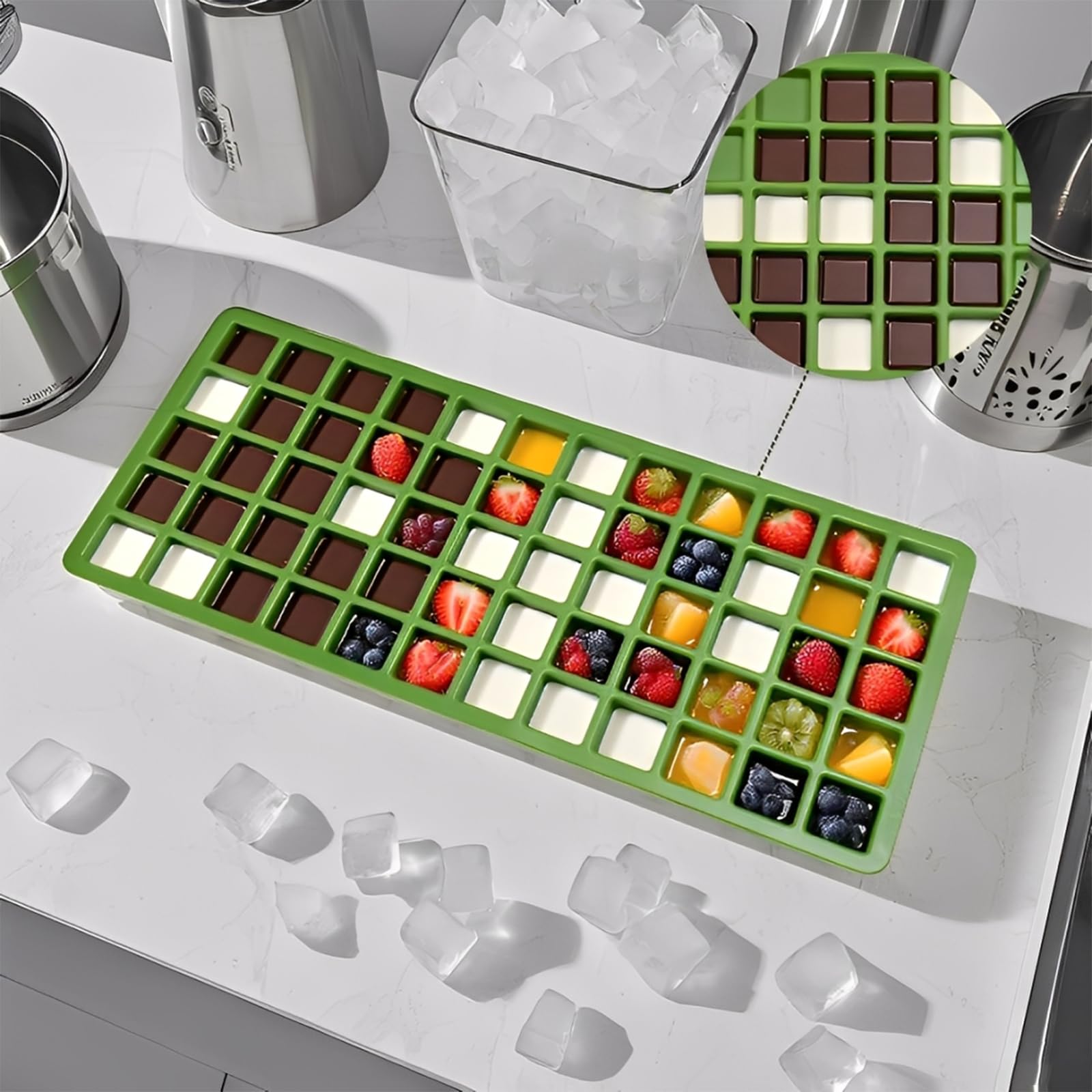 5 Pcs Silicone Food Molds for Harvest Right Freeze Dryer Medium Square Trays BPA-Free Reusable for Fruit Vegetable Ice Cubes Chocolate Candy