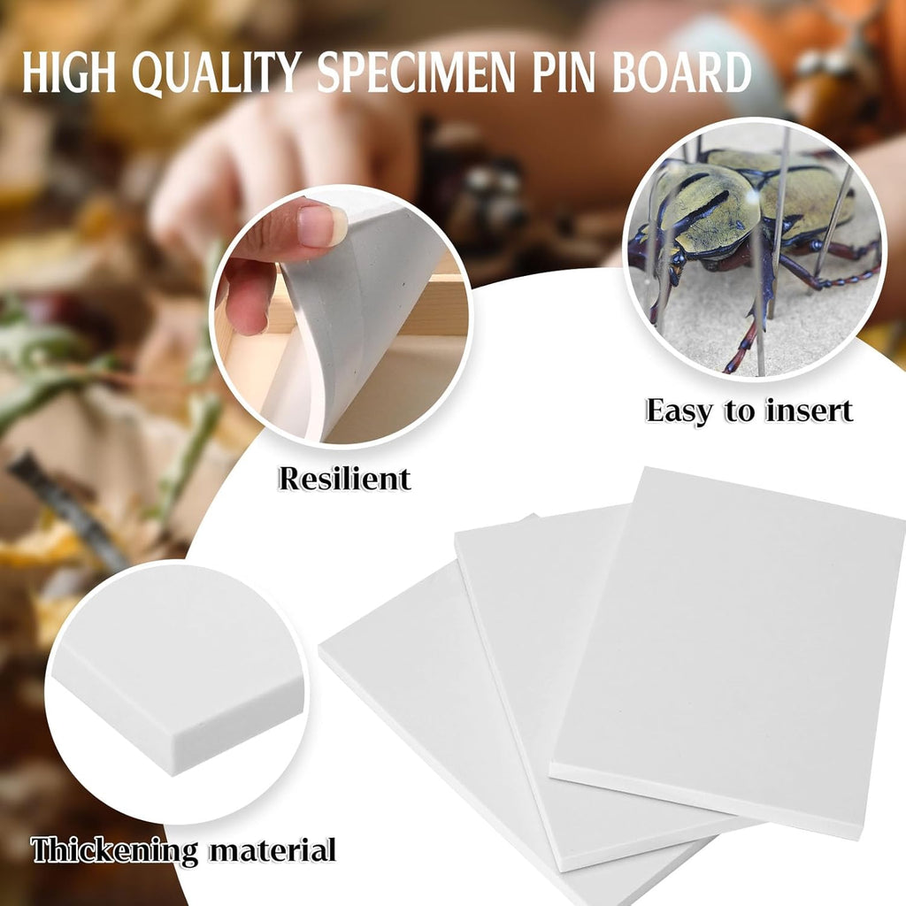 Saihisday Insect Pinning Board - 3Pcs EVA Foam Specimen Display Panel for Butterfly Collection