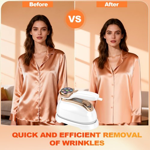 Travel Steamer for Clothes, 1200W Handheld Fabric Steamer for Clothes, 6 Modes with LCD Display, Powerful Wrinkle Remover for Home & Travel, 160ml Water Tank, 10S Fast Heat-Up, White, 1 Piece